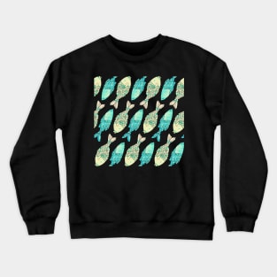 indonesian fish turquoise cream Crewneck Sweatshirt